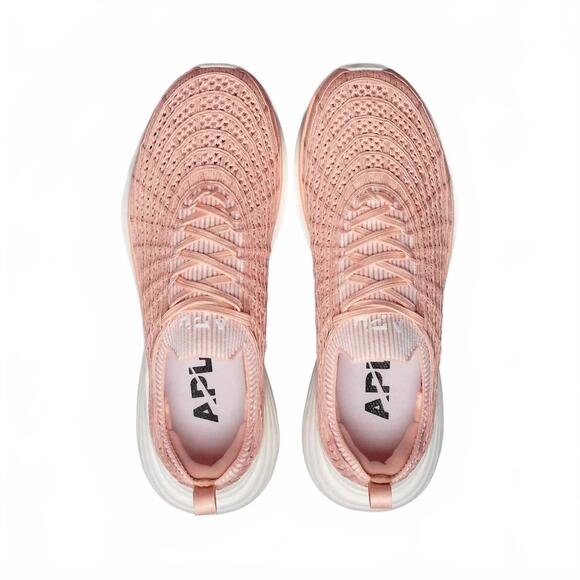 NEW APL women's techloom zipline shoe in blush/ivory/ribbed